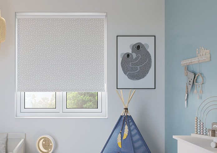Eighties Shapes, Wolf Grey - Roller Blind - Image 3